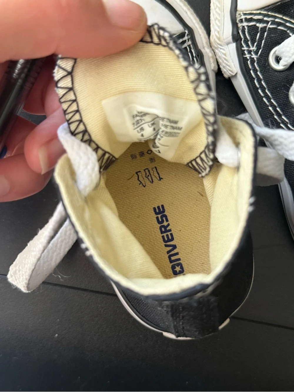 Converse Kids Black & White High Top Sneakers
